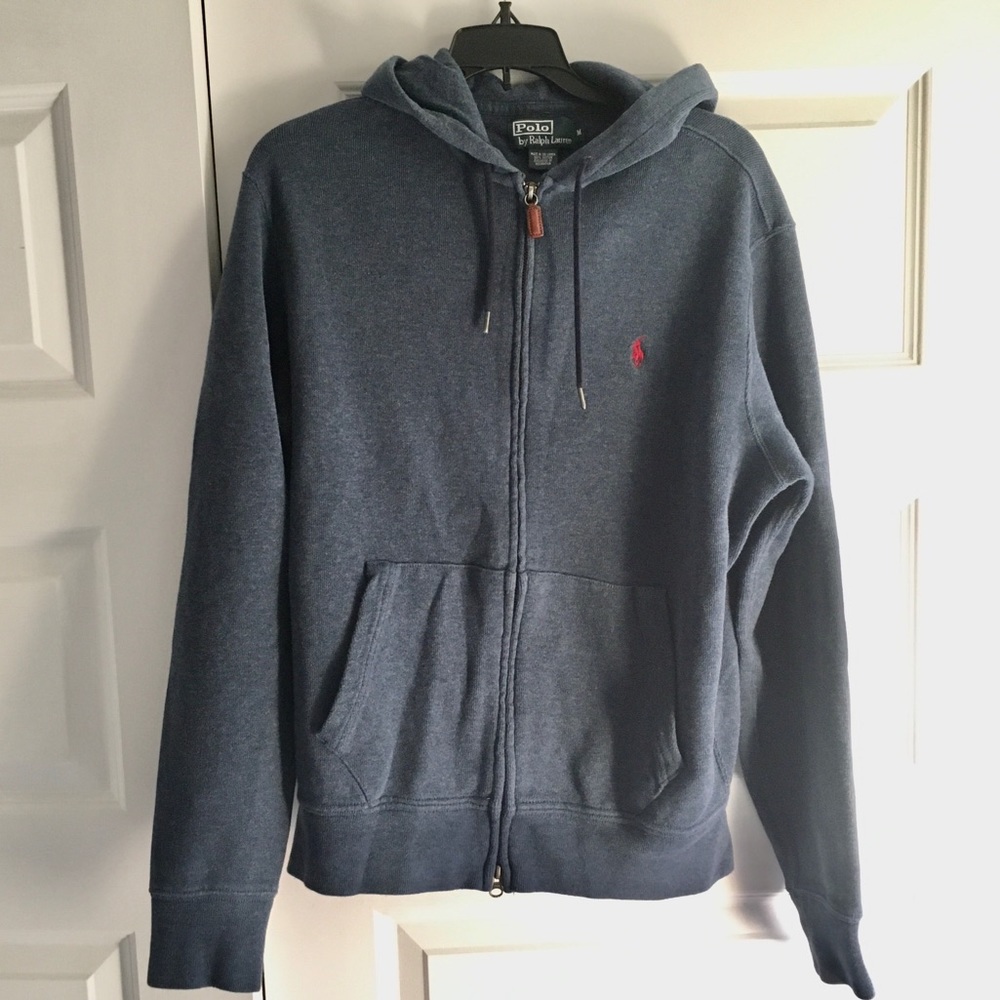 Polo by Ralph Lauren Men’s Blue Zip Up Hoodie